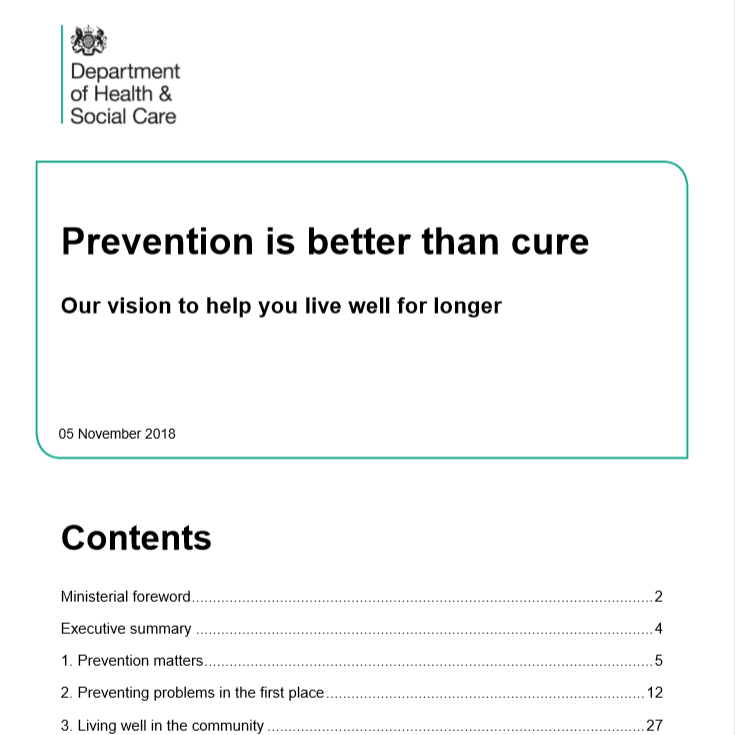 Government papers: Prevent is better than cure 1