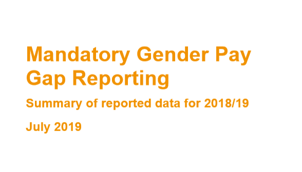 Government papers: Mandatory Gender Pay Gap Reporting: summary of reported data for 2018/19 1