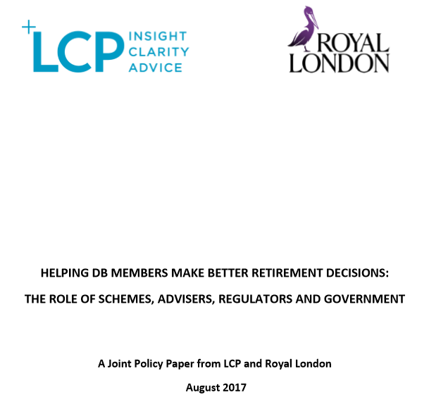 Helping DB members make better retirement decisions 1