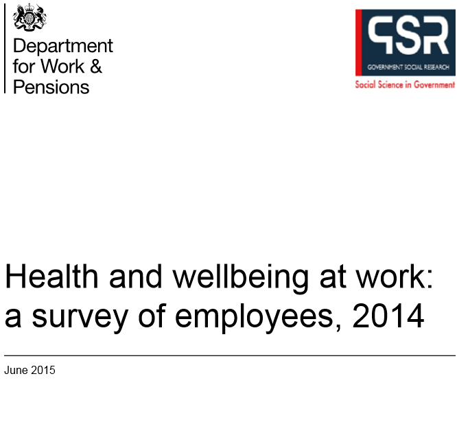Health and wellbeing at work: a survey of employees, 2014
