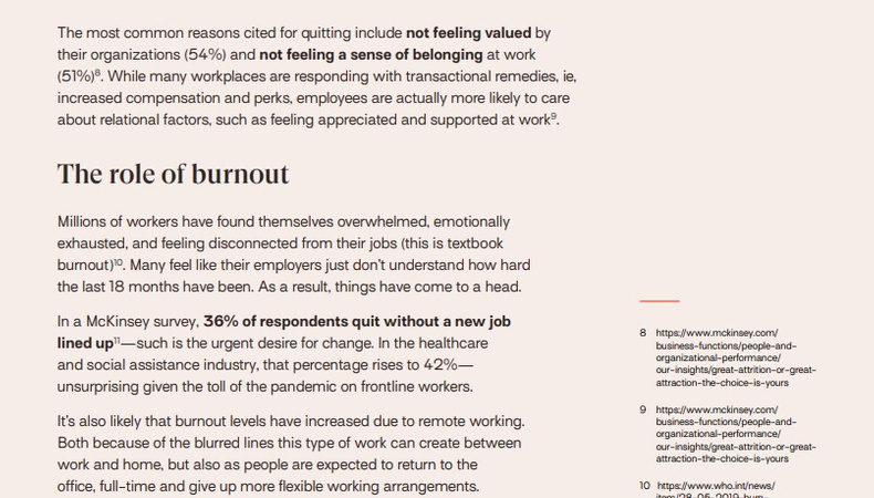 Report: The Great Resignation and burnout 1