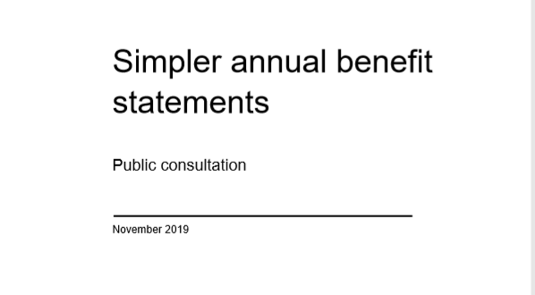 Government papers: Simpler annual benefit statements for workplace pensions 1
