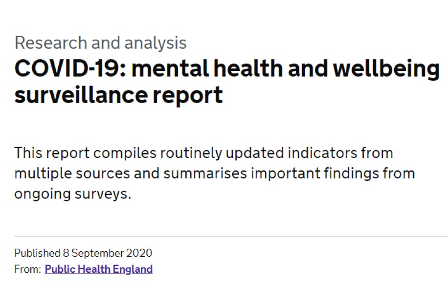 Research: COVID-19: mental health and wellbeing surveillance report 1