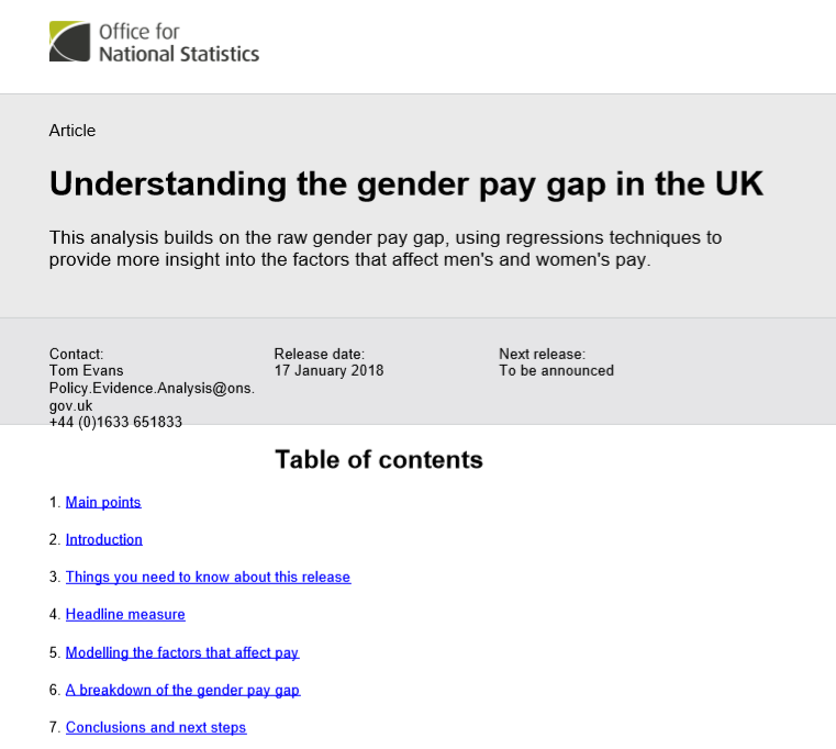 Understanding the gender pay gap 1