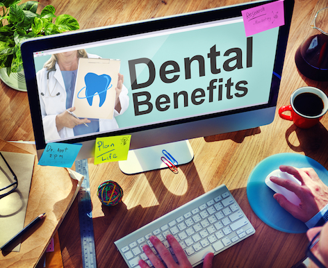 Dental benefits on laptop