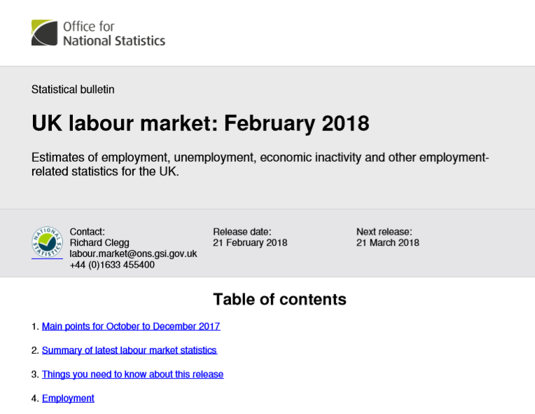 UK labour market February 2018 1