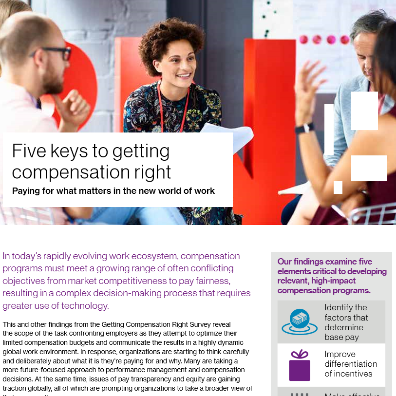 Survey: Five keys to getting compensation right 1