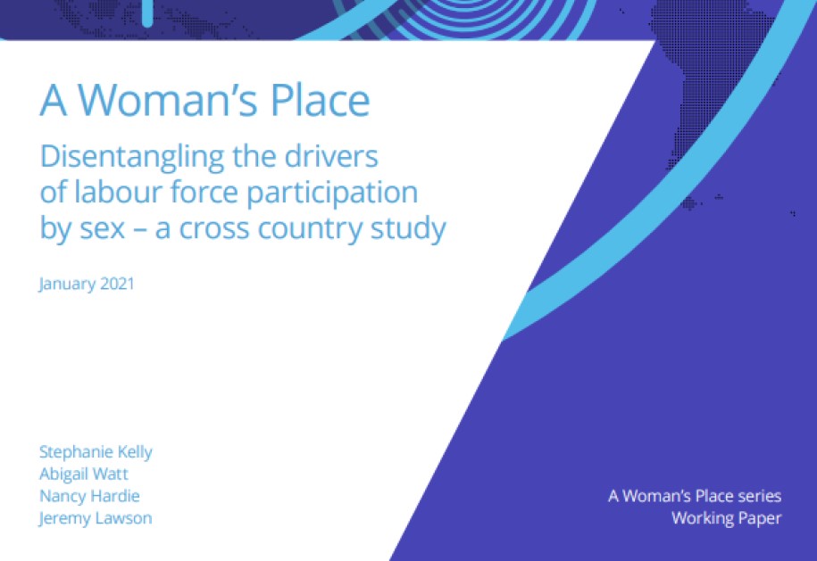 Report: A woman’s place: boosting female labour force participation to lift long-term economic growth 1