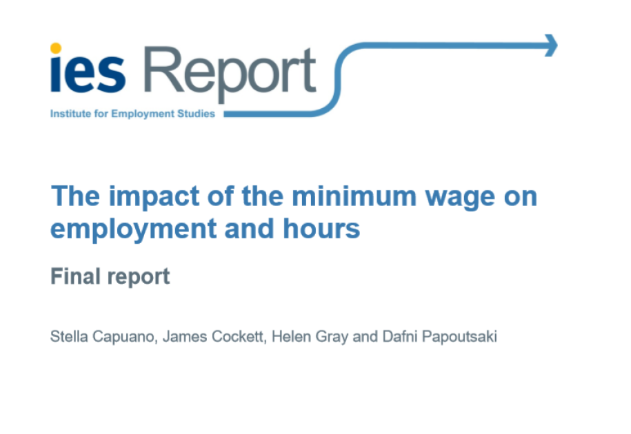 Research: The impact of the minimum wage on employment and hours 1