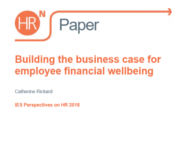 White paper: Building the business case for employee financial wellbeing 1