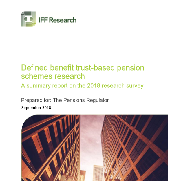 Research: Defined benefit trust-based pension schemes research 1