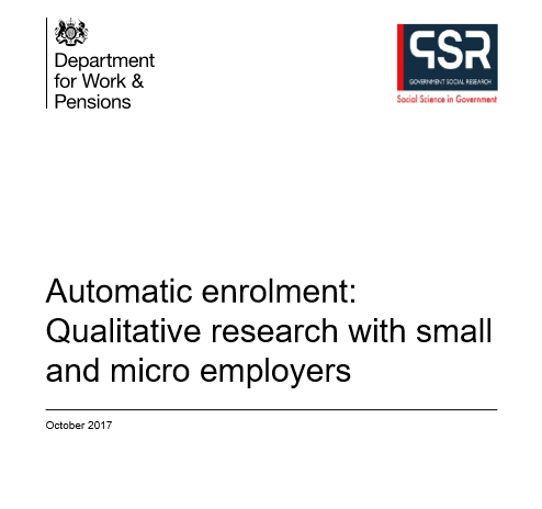 AE: Qualitative research with small employers